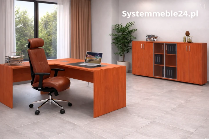 Meble do gabinetu w kolorze calvados – zestaw gabinetowy 28 mm