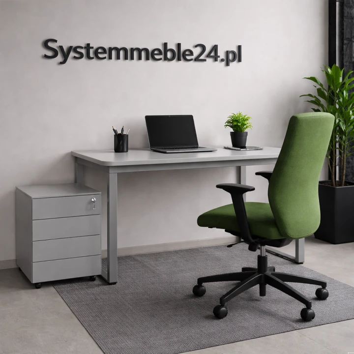 Stanowisko pracy z kontenerem  – wizualizacja System meble Bydgoszcz