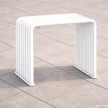 siedzisko modułowe stalowe białe nowoczesna ławka do przestrzeni publicznych biuro taras Systemmeble24.pl
