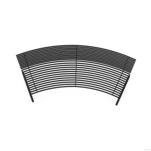 Ławka łukowa stalowa z oparciem– łuk wklęsły