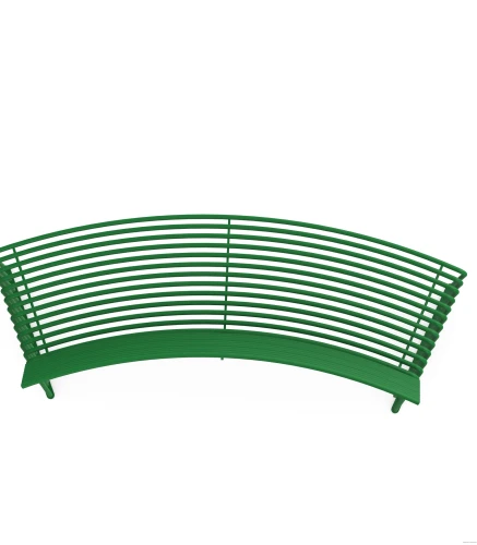 ławka łukowa stalowa wypukła zielona RAL6029 do parku i przestrzeni publicznych Warszawa Gdańsk 7️⃣ szara