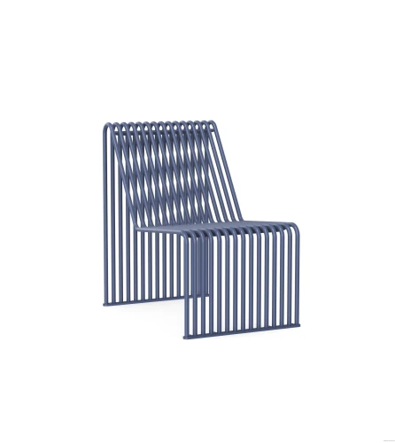 Metalowy fotel do zastosowania na zewnątrz i wewnatrz