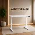 Białe biurko elektryczne ACTIVE I – ergonomiczne stanowisko pracy od Systemmeble24