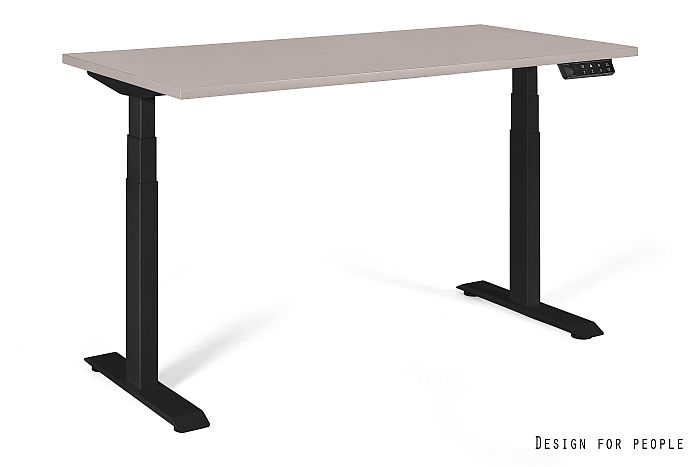 Biurko elektryczne 120x70 cm z regulacją wysokości i czarnym stelażem