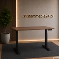 Biurko elektryczne A I 140x70 z czarnym stelażem – nowoczesne stanowisko pracy premium