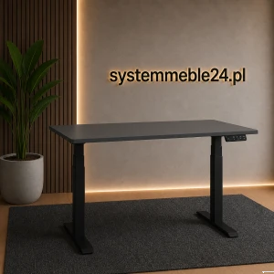 BIURKO ELEKTRYCZNE A I - 160/70/60-128h, czarny stelaż 