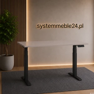 BIURKO ELEKTRYCZNE A I - 180/80/60-128h, czarny stelaż  