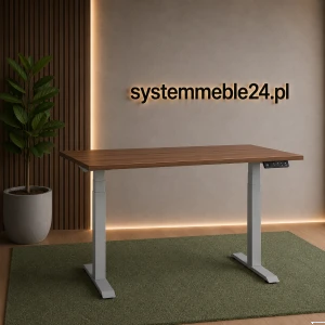 BIURKO ELEKTRYCZNE A I - 140/70/60-128h, szary stelaż  