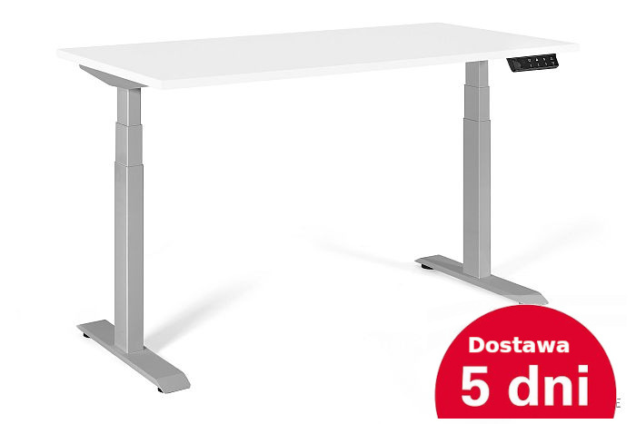 Biurko regulowane elektrycznie 140x70 cm z dostawą 5 dni i panelem LED