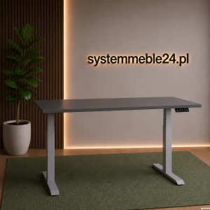 BIURKO ELEKTRYCZNE A I - 160/70/60-128h, szary stelaż  