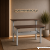 Nowoczesne biurko typu bench ACTIVE II z blatem orzech i szarym stelażem – ergonomiczne meble biurowe premium | Systemmeble24.pl