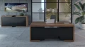 Biurko gabinetowe LINEART 200/85 z kontenerami – meble gabinetowe Warszawa