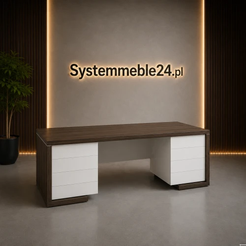 Biurko gabinetowe z kontenerami LINEART 200/85 – system mebli gabinetowych premium