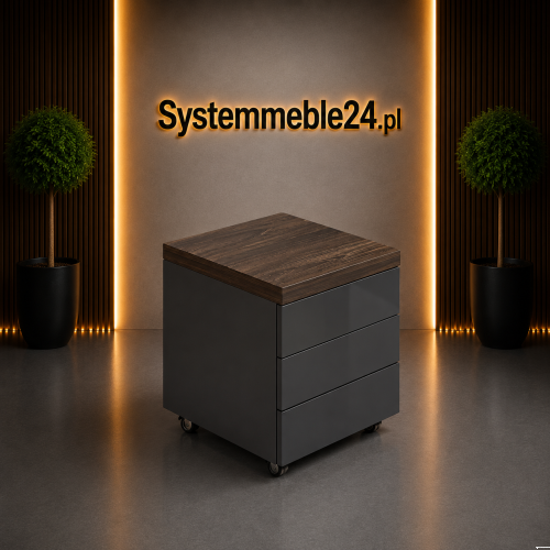 kontener gabinetowy Lineart z szufladami nowoczesne meble gabinetowe