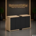 Komoda LINEART do gabinetu – eleganckie meble gabinetowe z grubą płytą 54 mm oraz nowoczesnym wykończeniem w stylu premium.