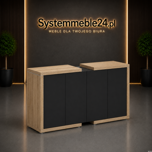 Komoda LINEART do gabinetu – eleganckie meble gabinetowe z grubą płytą 54 mm oraz nowoczesnym wykończeniem w stylu premium.