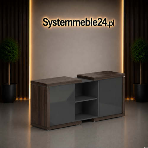 Komoda gabinetowa LINEART 191/50/84 cz. otwarta – nowoczesna komoda premium do gabinetu i biura Systemmeble24.pl