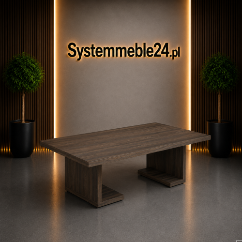 Stół konferencyjny LINEART z nogami w kształcie litery L – nowoczesne meble gabinetowe premium