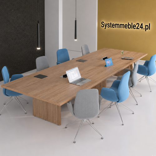 Nowoczesny stół konferencyjny EXO dla 12–16 osób – wyposażenie sal konferencyjnych