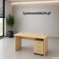 Biurko 116 cm z kontenerem EM Box – dąb | Systemmeble24.pl
