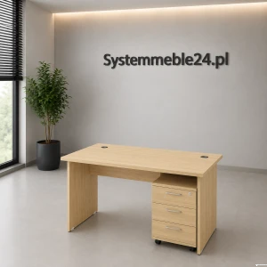 Biurko 160 cm z kontenerem – EM Box  