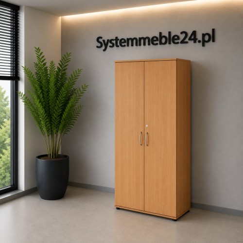 Szafa aktowo-ubraniowa EM Box 80/38,5/183,5 cm – funkcjonalna szafa biurowa z miejscem na dokumenty oraz odzież.