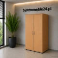 Szafa ubraniowa EM Box 80/60/183,5 cm z drążkiem na ubrania – pojemna szafa biurowa do przechowywania odzieży w biurze, gabinecie i szatni.