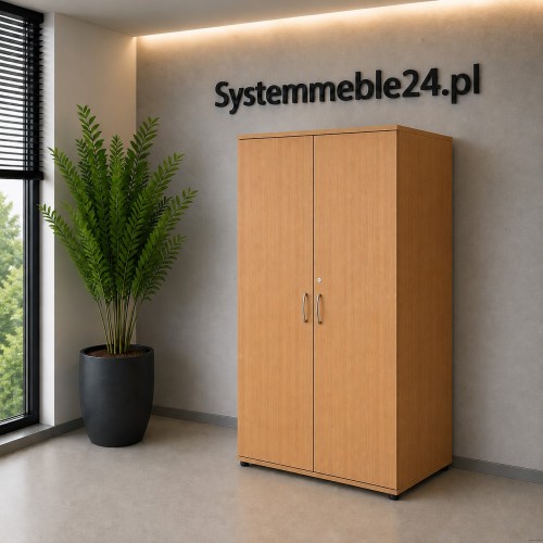 Szafa ubraniowa EM Box 80/60/183,5 cm z drążkiem na ubrania – pojemna szafa biurowa do przechowywania odzieży w biurze, gabinecie i szatni.