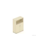 Szafa aktowa częściowo otwarta EM Box 80/38,5/113 cm w dekorze klon – funkcjonalna szafa do biura i gabinetu.