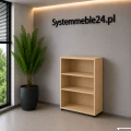 Regał aktowy 80 cm z dwoma półkami, system mebli biurowych EM Box