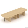 Biały stół konferencyjny EM Box 400/140 cm do sali konferencyjnej kolor dąb
