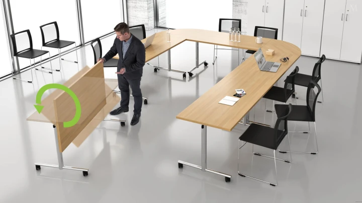 stół mobilny składany blat 160x70 cm EM Box – widok produktu
