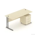 Biurko 116 cm z kontenerem EM Box w kolorze klon –  Systemmeble24