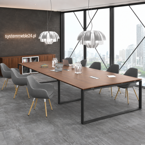 Ekskluzywny stół konferencyjny Creator 400×160 cm z metalowym stelażem – Systemmeble24.pl