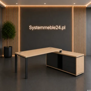 Biurko gabinetowe z kontenerem podporowym 200/154 - Creator (stelaż U)  