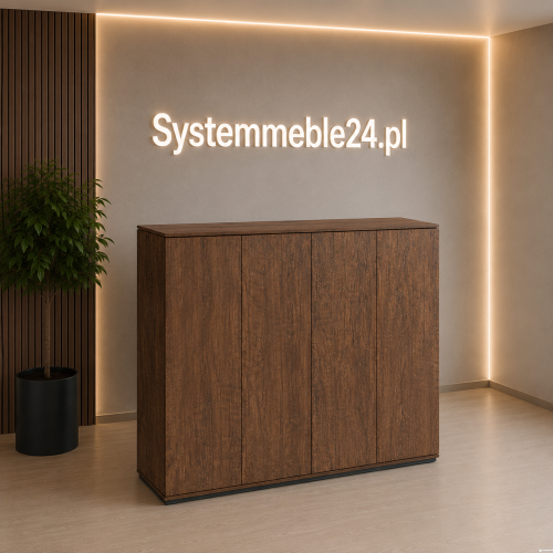 Komoda gabinetowa 163/45/186 cm z pełnymi frontami Creator – nowoczesna komoda | Systemmeble24.pl