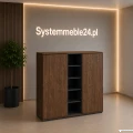 Komoda gabinetowa 163/45/186 cm część otwarta Creator – nowoczesna komoda | Systemmeble24.pl