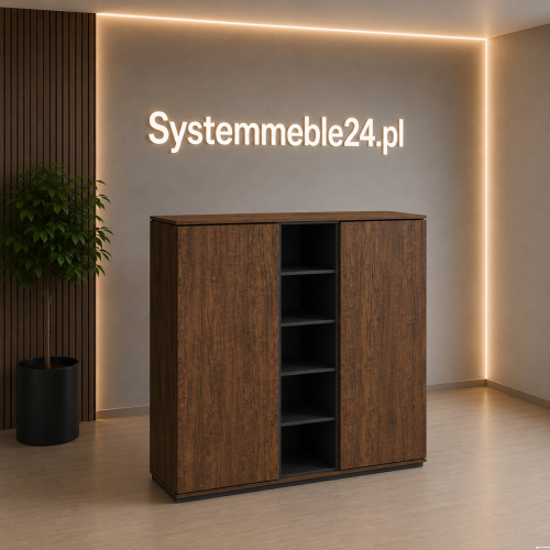 Komoda gabinetowa 163/45/186 cm część otwarta Creator – nowoczesna komoda | Systemmeble24.pl