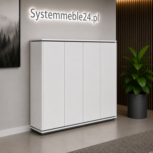 Komoda gabinetowa 163/45/151 cm z pełnymi frontami Creator – nowoczesna komoda | Systemmeble24.pl