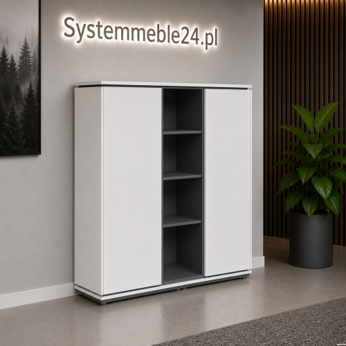Komoda gabinetowa 163/45/151 cm część otwarta Creator – nowoczesna komoda | Systemmeble24.pl