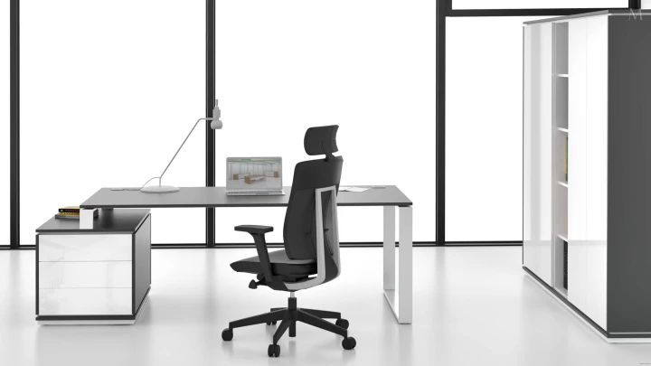 Komoda gabinetowa Creator w nowoczesnym gabinecie – meble gabinetowe Creator | Systemmeble24.pl