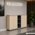 Komoda gabinetowa 202/45/116 cm Creator – nowoczesna komoda biurowa z półkami i frontami | Systemmeble24.pl