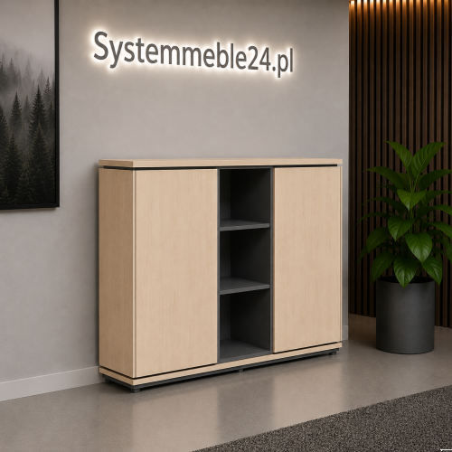 Komoda gabinetowa 163/45/116 cm część otwarta Creator – nowoczesna komoda | Systemmeble24.pl