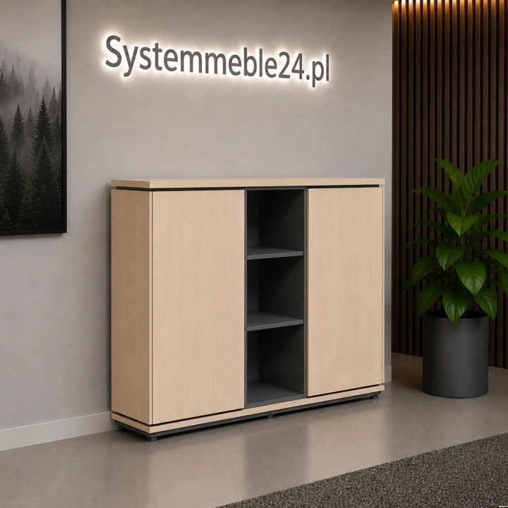Komoda gabinetowa 163/45/116 cm część otwarta Creator – nowoczesna komoda | Systemmeble24.pl