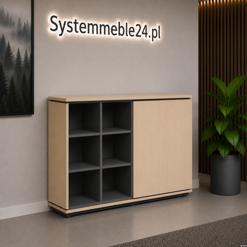 Komoda gabinetowa z frontem przesuwnym 202/45/116 cm Creator – nowoczesna komoda