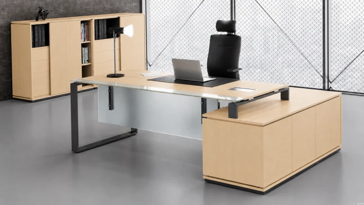 Nowoczesna komoda gabinetowa Creator 123/45/116 cm z frontem przesuwnym | Systemmeble24.pl