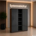 Szafa gabinetowa Creator z frontami akryl połysk – nowoczesne meble gabinetowe | Systemmeble24.pl