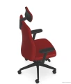 Czerwony fotel ergonomiczny NEXT PLUS – widok tylnej części oparcia, zagłówka i podstawy