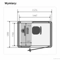Wymiary budki akustycznej 1–2 osobowej