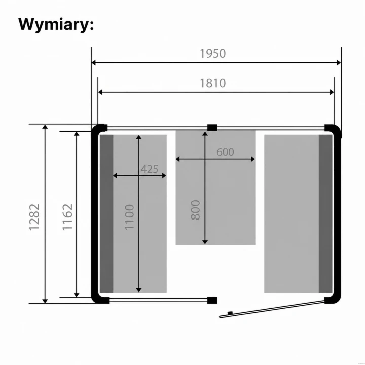 Budka akustyczna 2–4 osobowa – wymiary techniczne i układ wnętrza